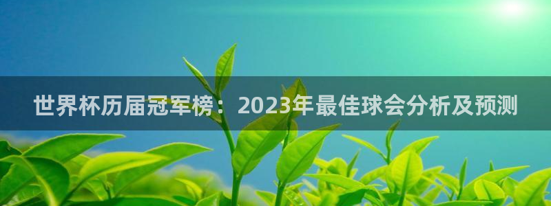 世界杯2026赛程：世界杯历届冠军榜：2023年最佳球会分析及预测